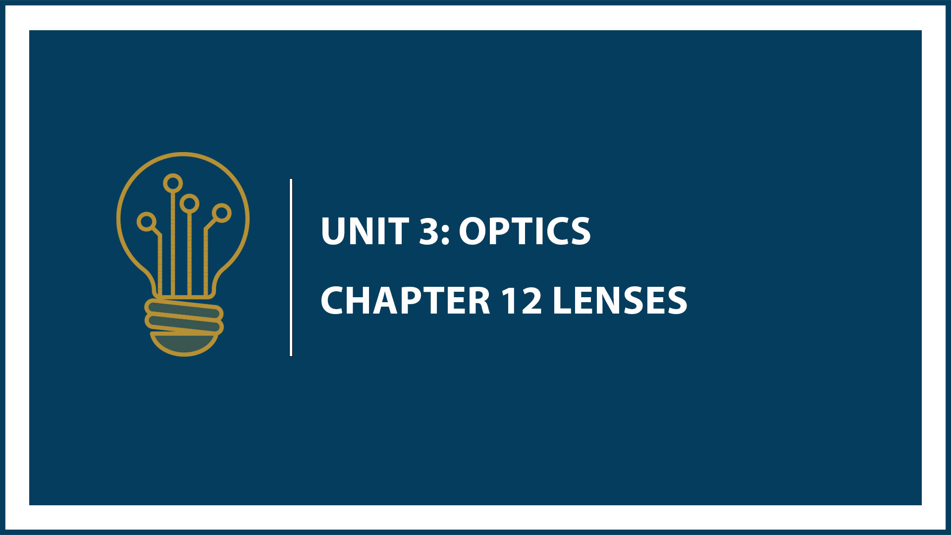 Unit Three: (Suspended Part) Chapter 12: Lenses